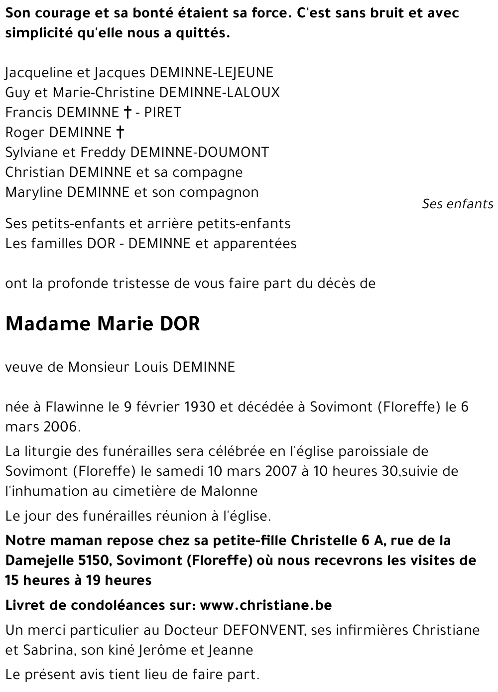 Marie DOR