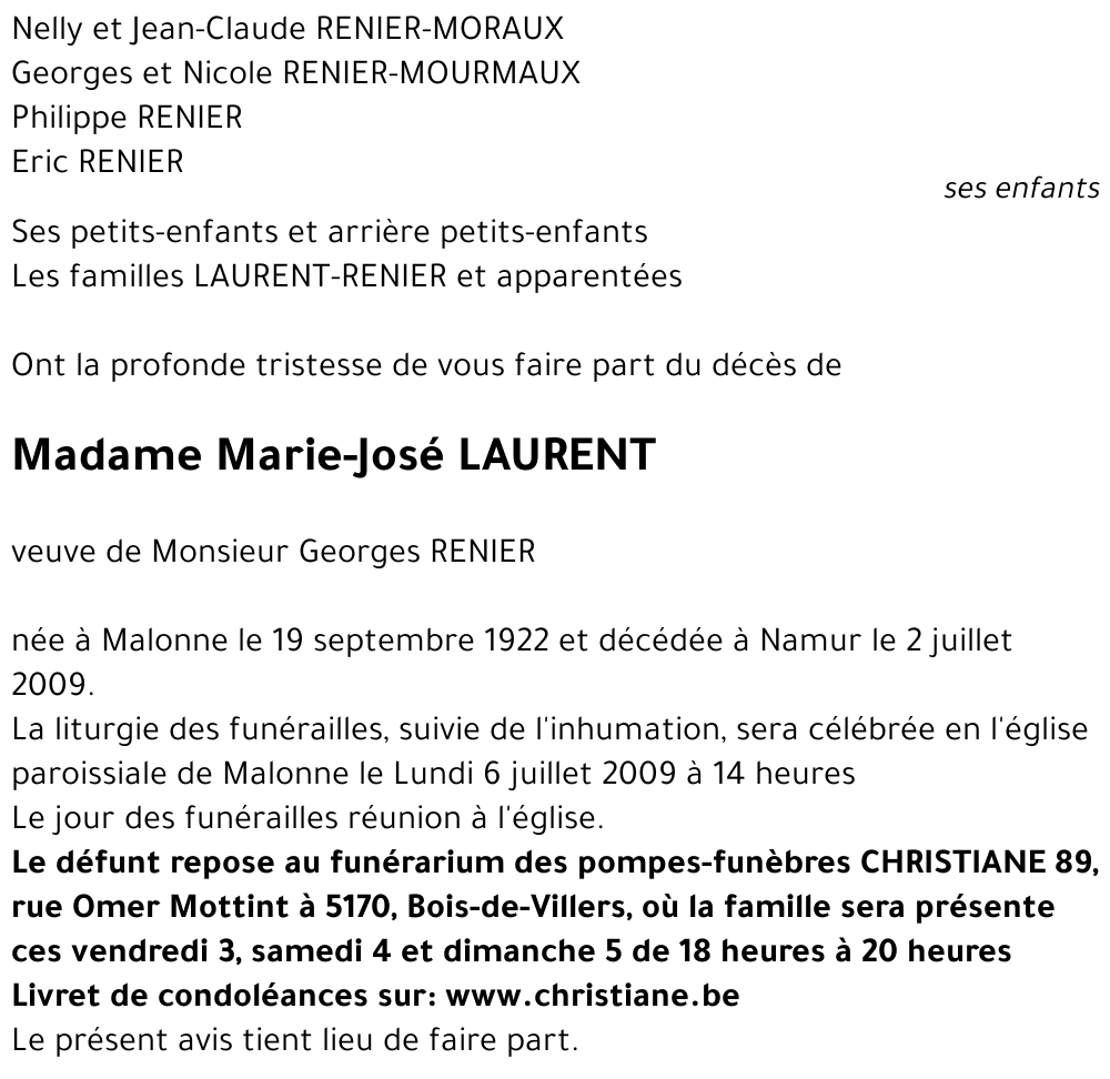Marie-José LAURENT