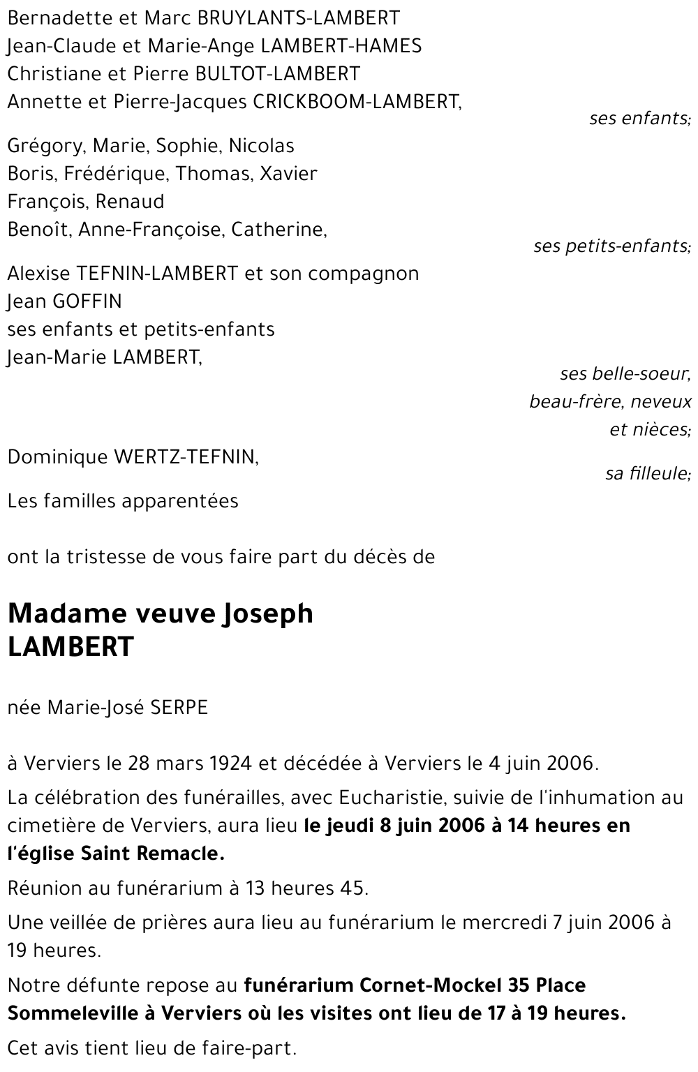 Marie-José SERPE