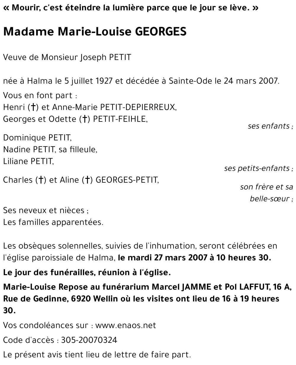 Marie-Louise GEORGES