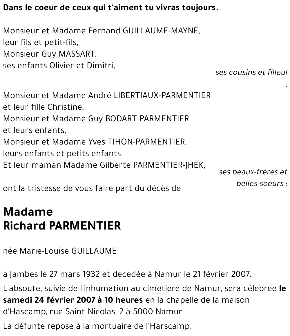 Marie-Louise GUILLAUME
