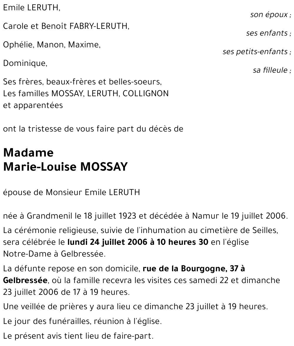 Marie-Louise MOSSAY