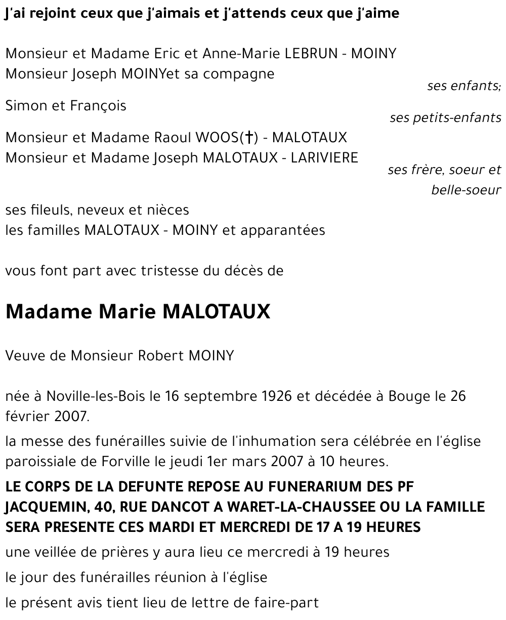 Marie MALOTAUX