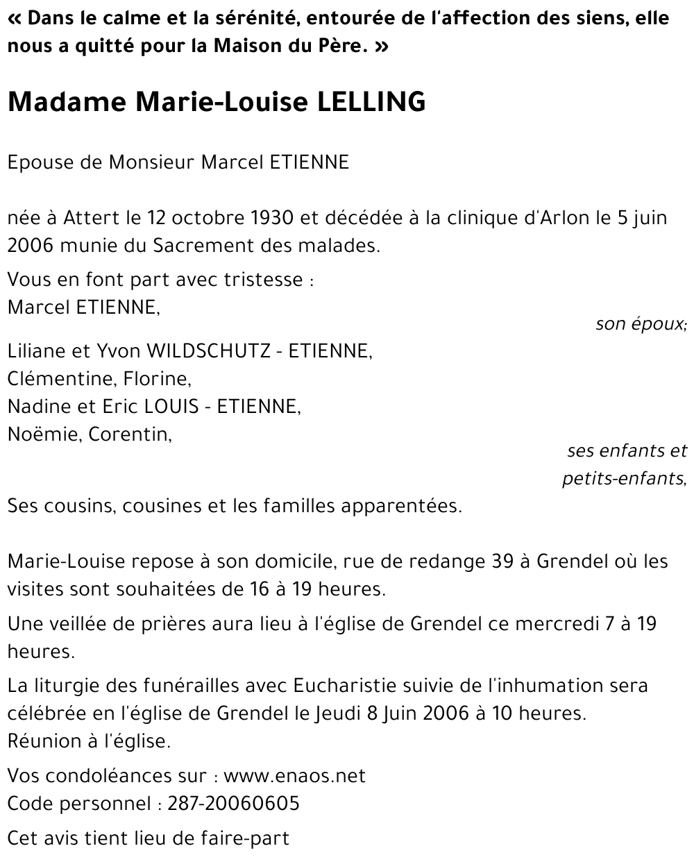 Marie-thérèse LELLING