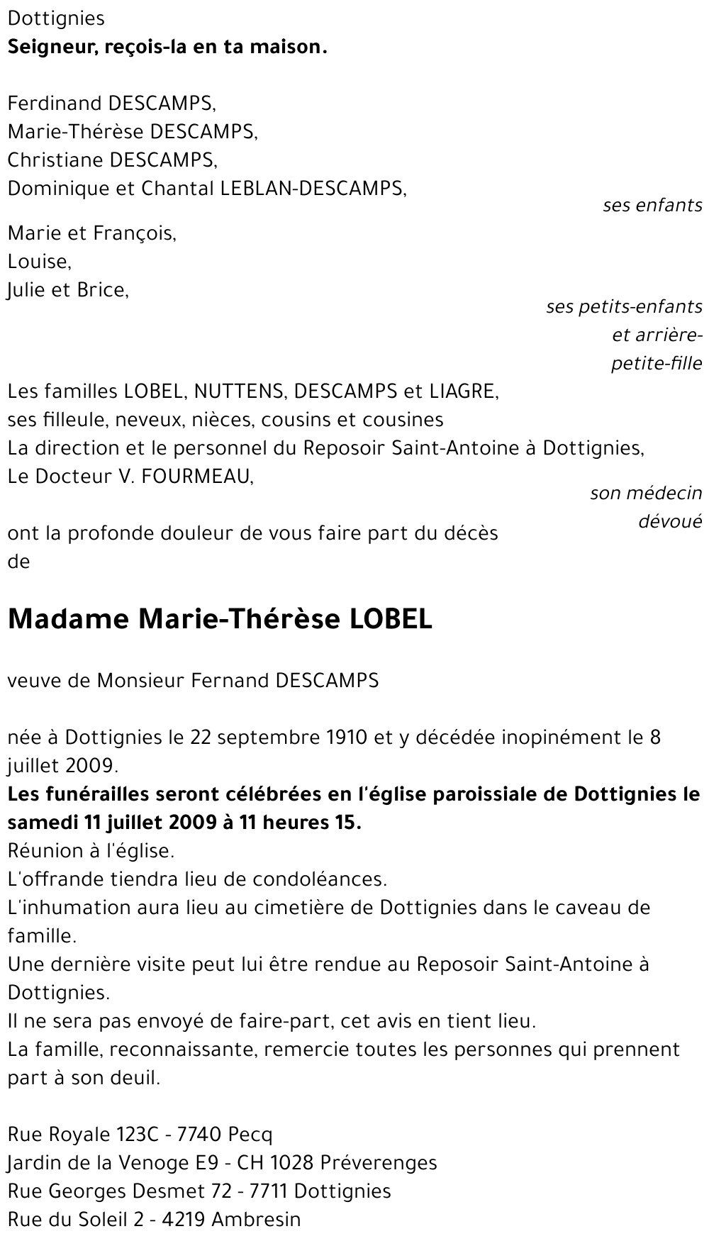 Marie-Thérèse LOBEL