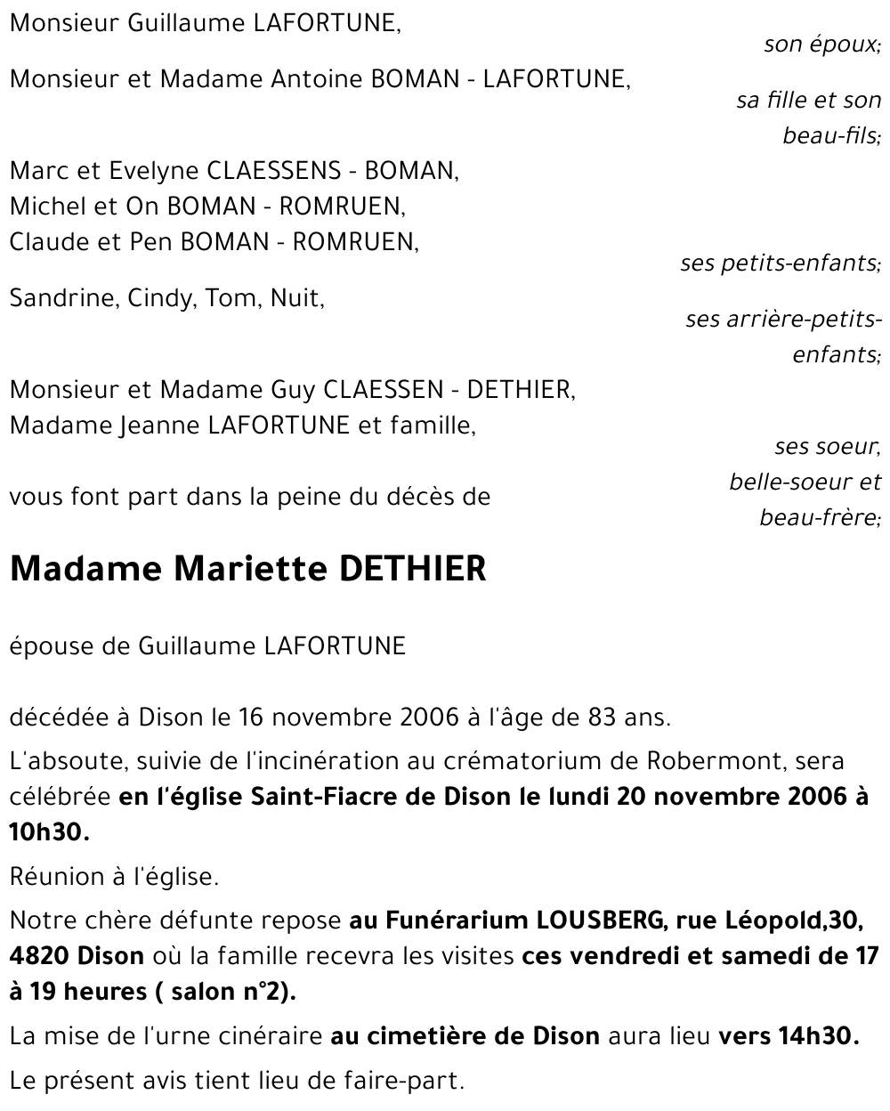 Mariette DETHIER