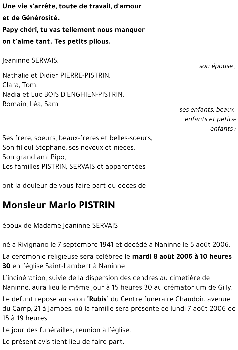 Mario PISTRIN