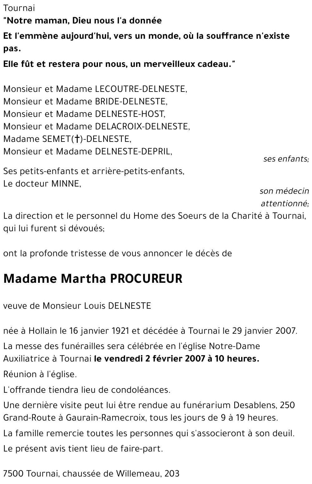 Martha PROCUREUR