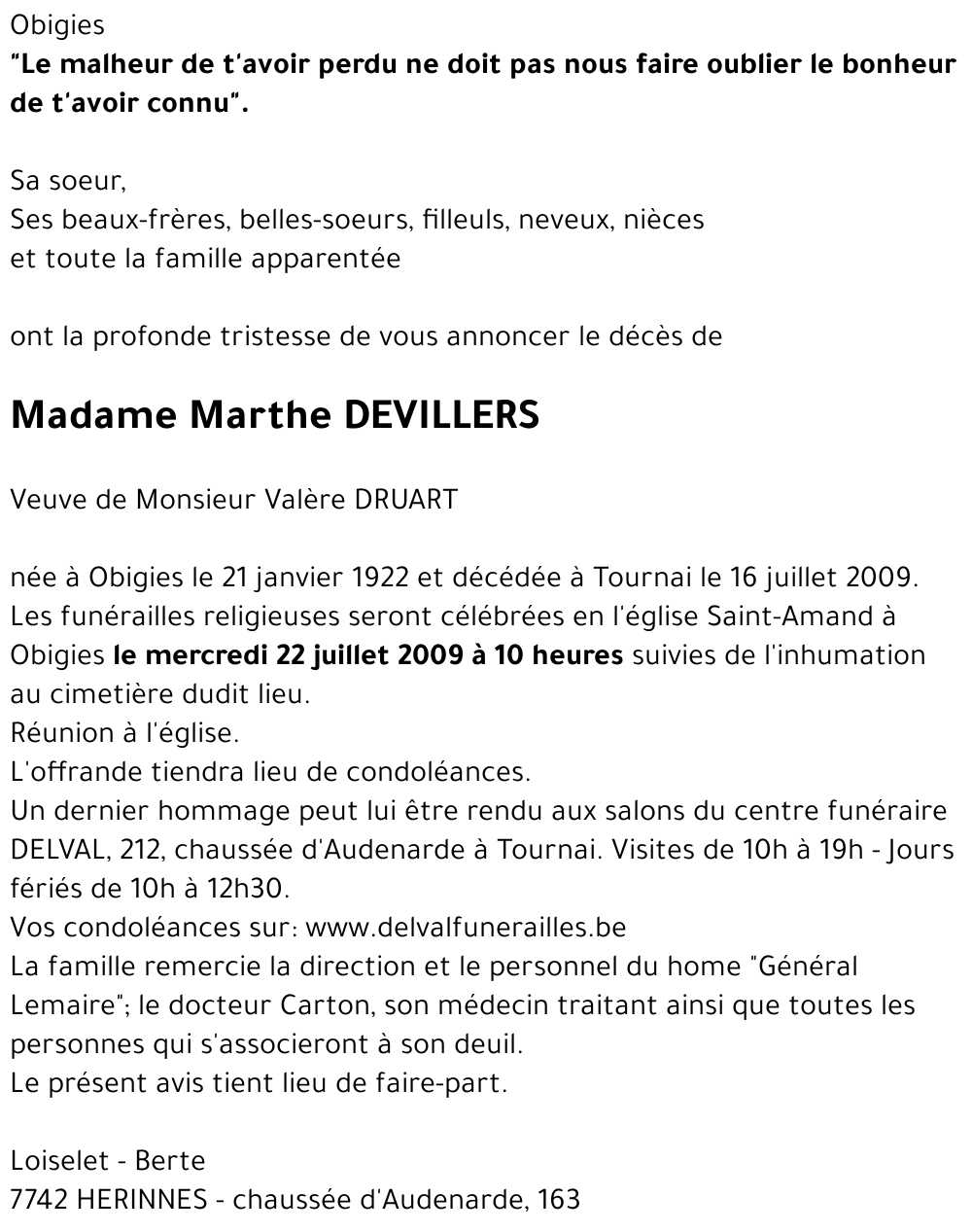 Marthe DEVILLERS