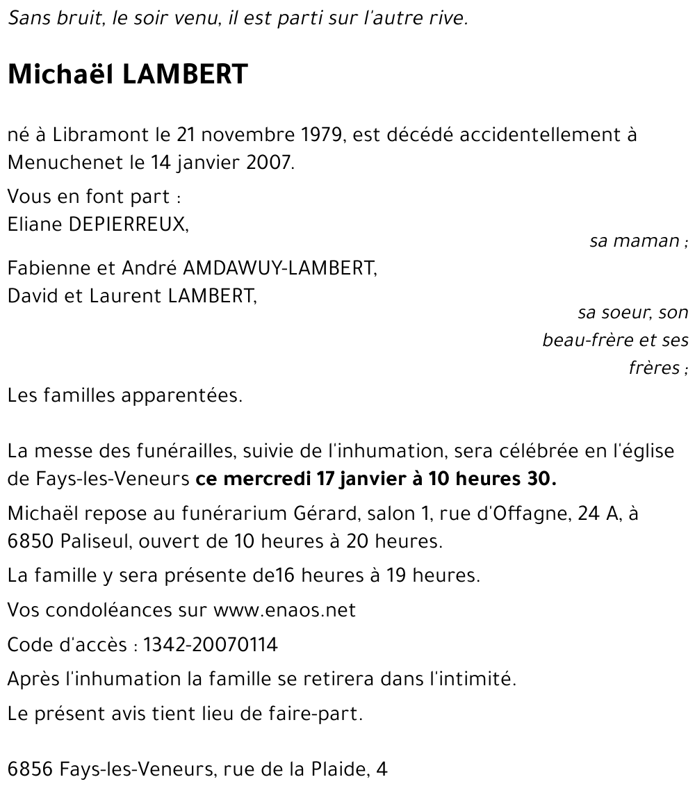 Michaël LAMBERT