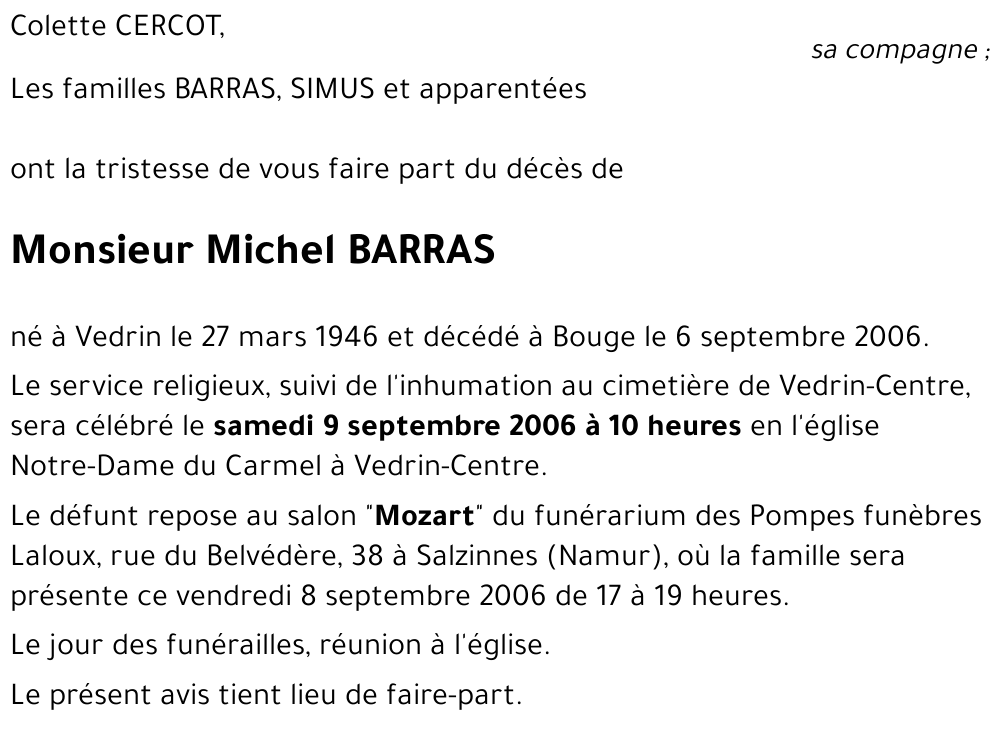 Michel BARRAS