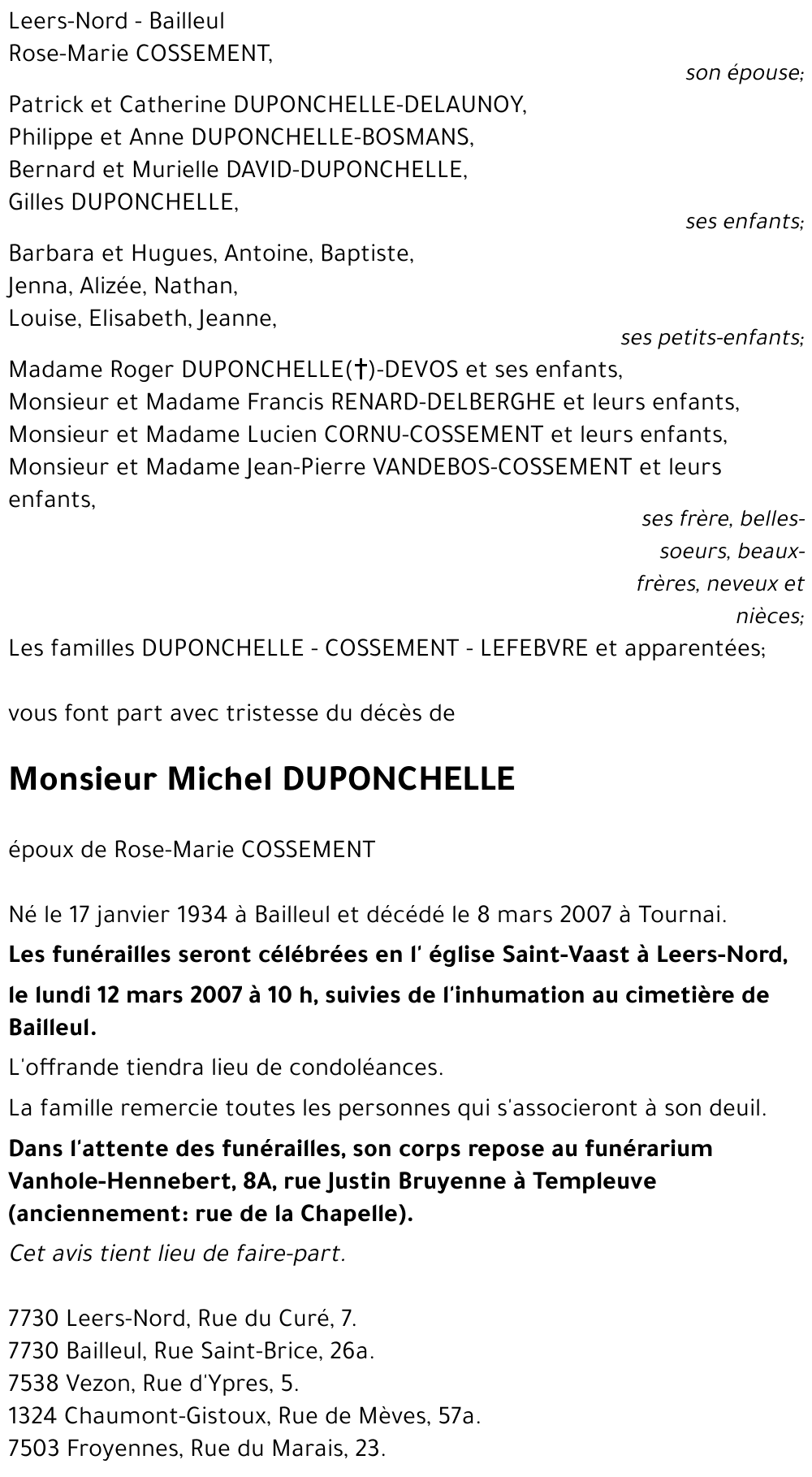 Michel DUPONCHELLE