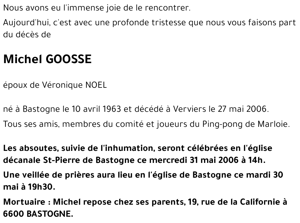 Michel GOOSSE