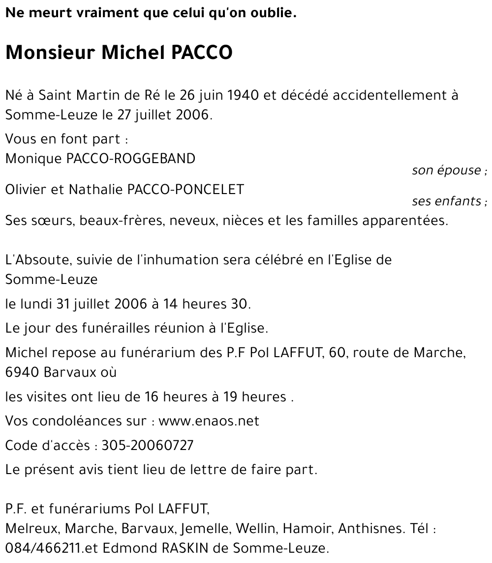 Michel PACCO