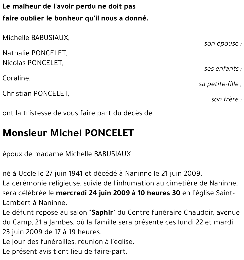 Michel PONCELET