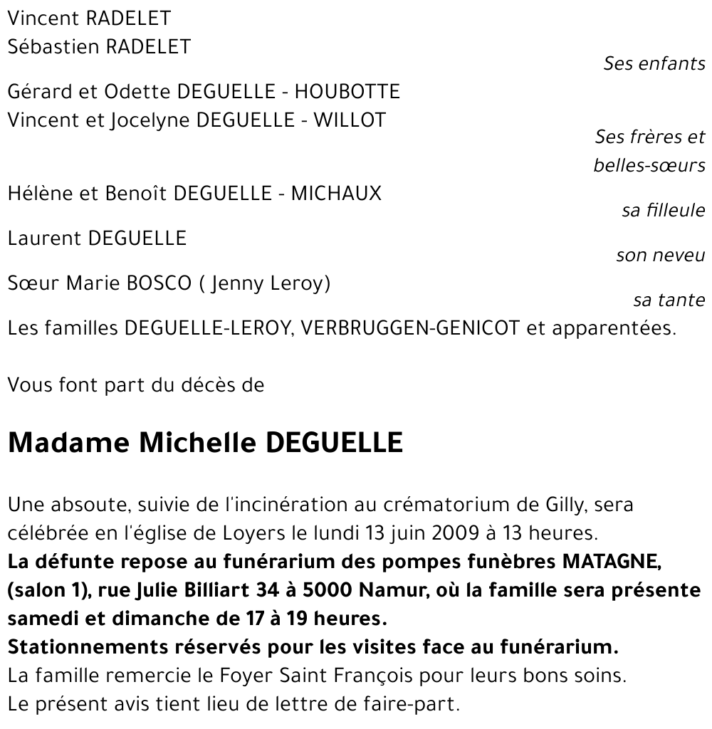 Michelle DEGUELLE