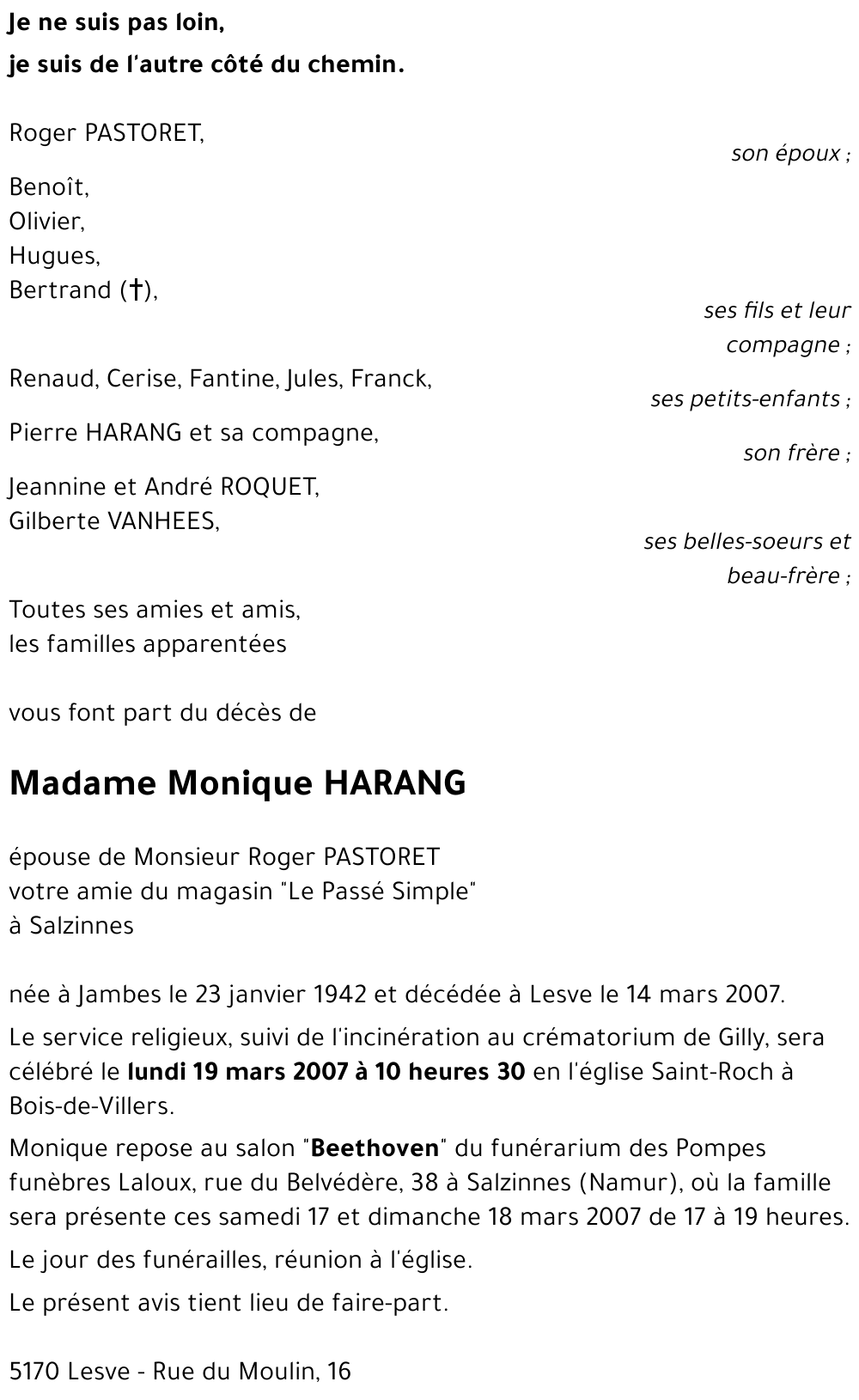 Monique HARANG