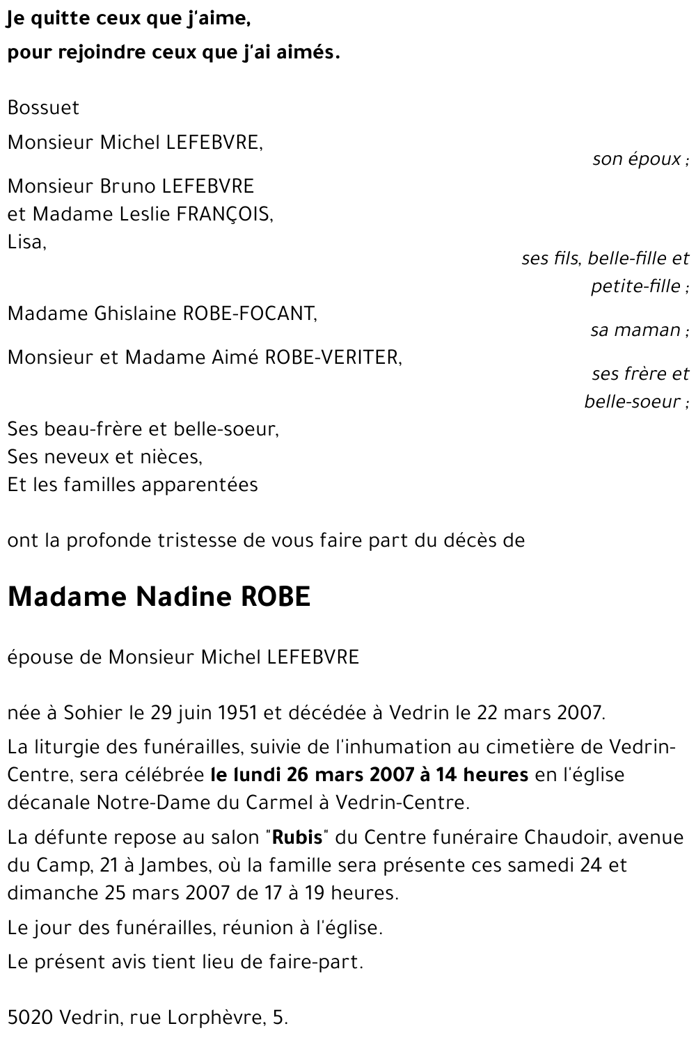 Nadine ROBE