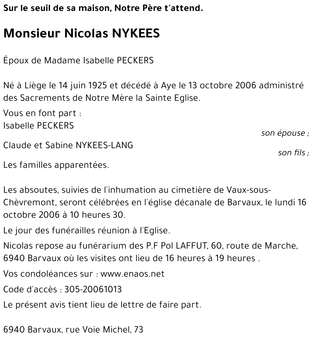 Nicolas NYKEES