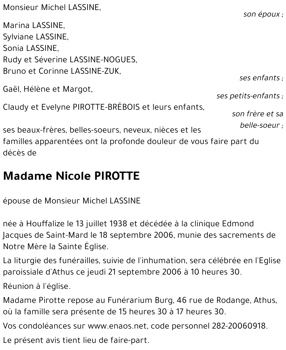 Nicole PIROTTE