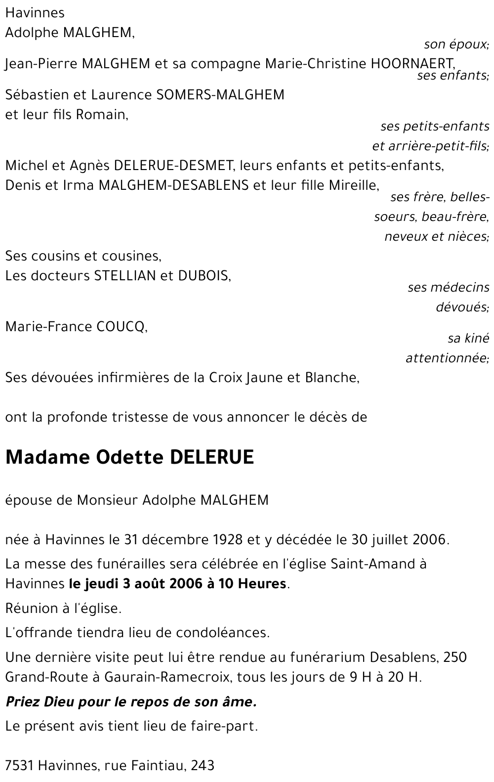 Odette DELERUE