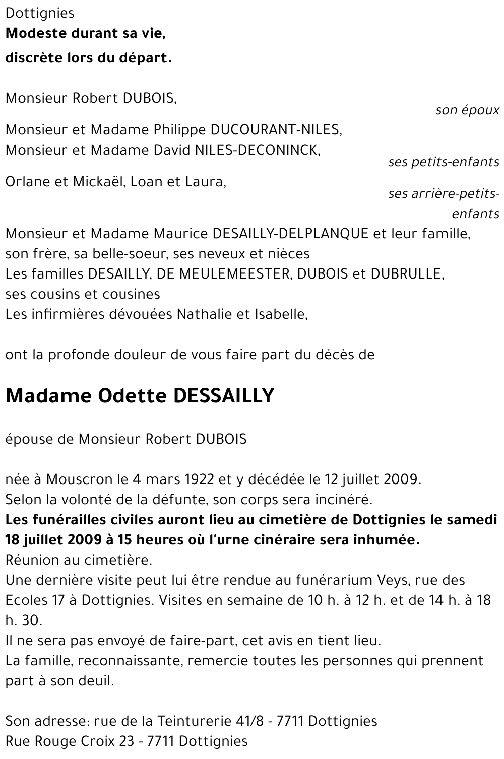 Odette DESSAILLY