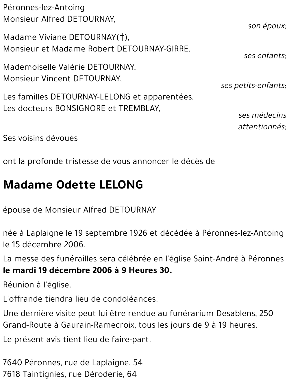 Odette LELONG