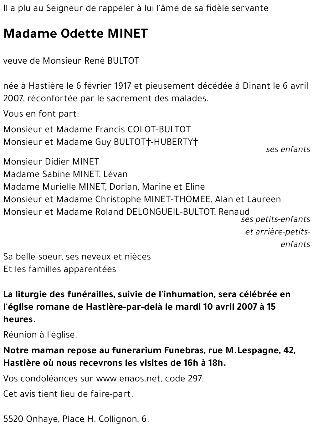 Odette MINET