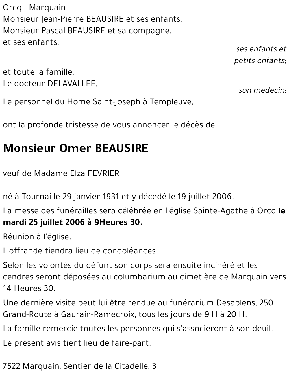 Omer BEAUSIRE