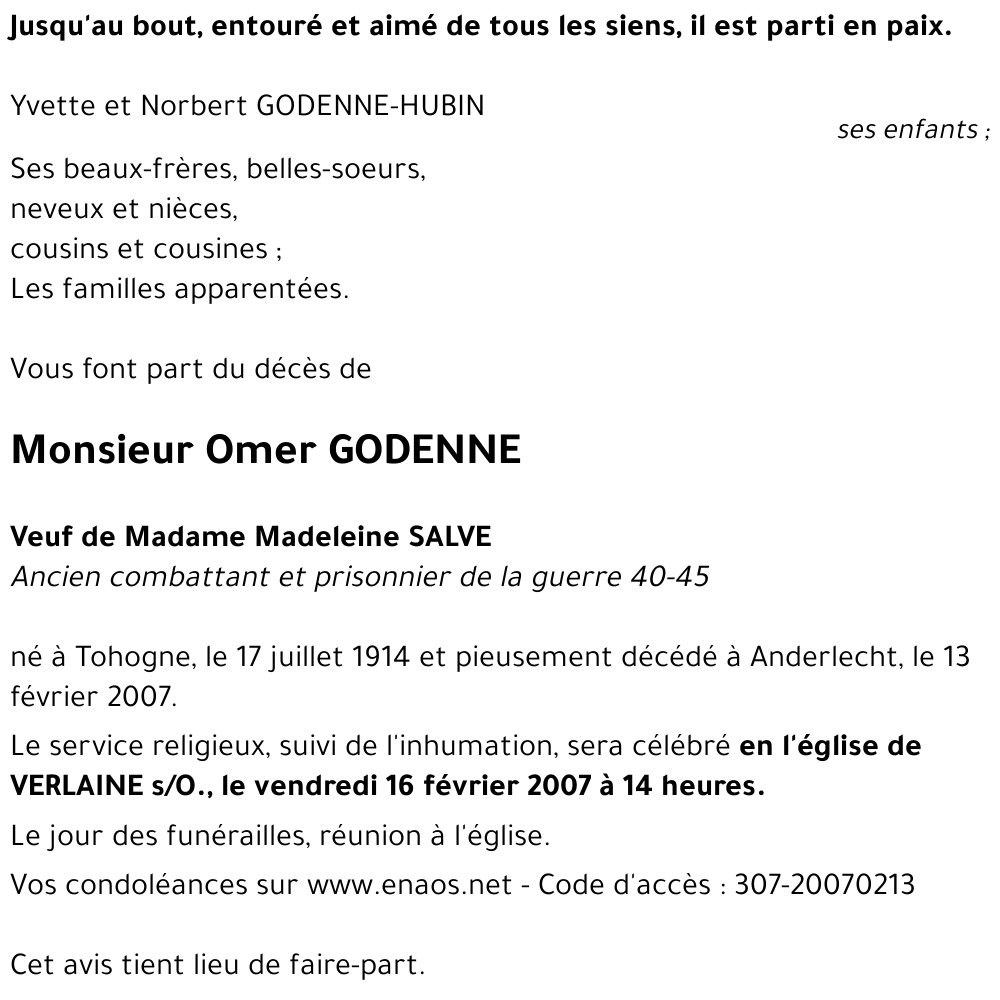 Omer GODENNE