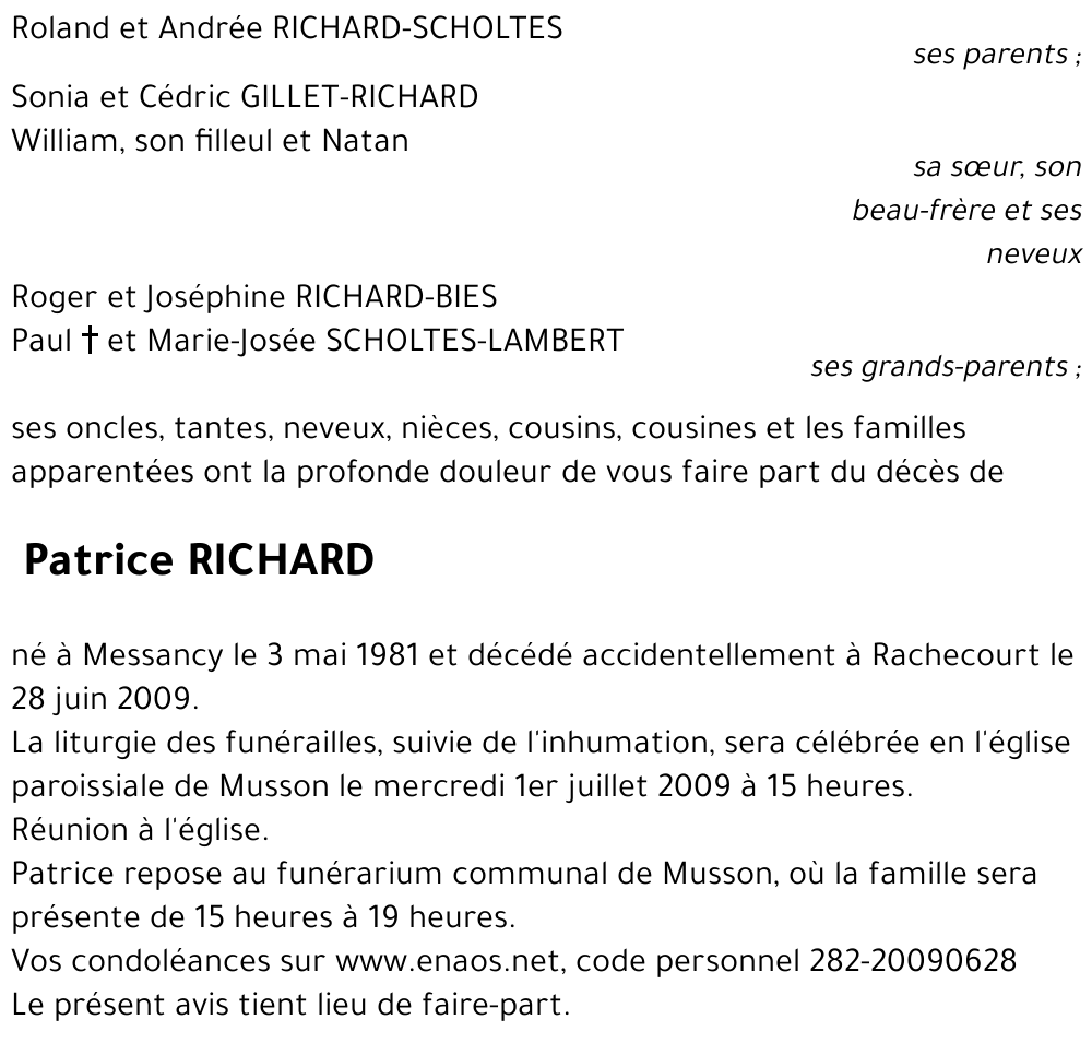 Patrice RICHARD