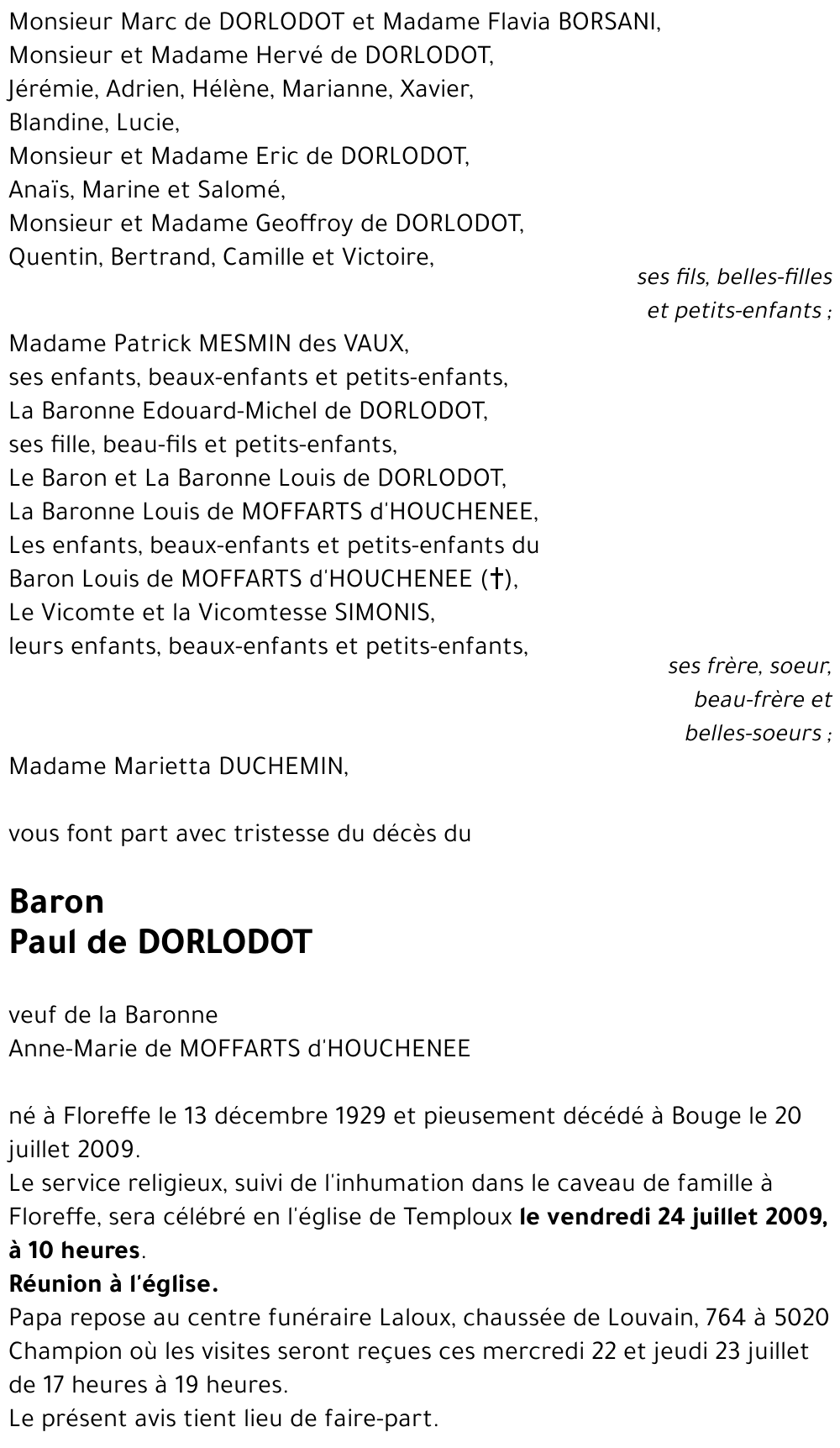 Paul de DORLODOT