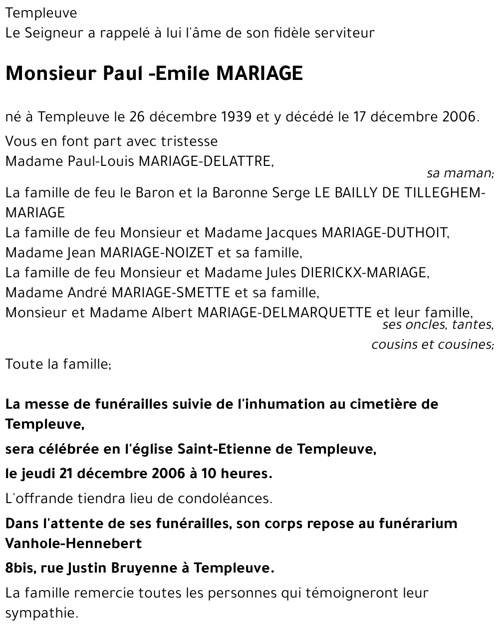 Paul -Emile MARIAGE