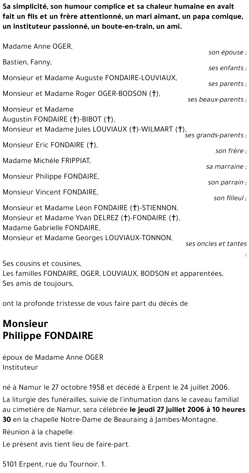 Philippe FONDAIRE