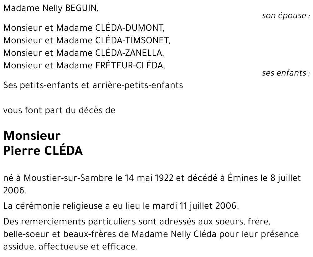 Pierre CLÉDA