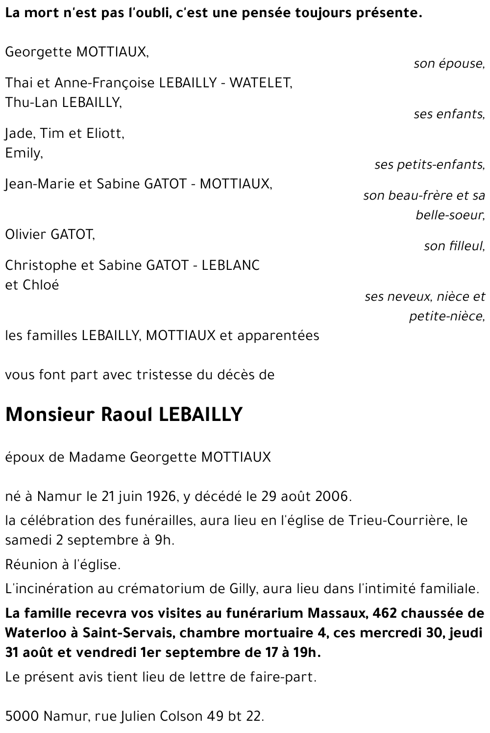 Raoul LEBAILLY