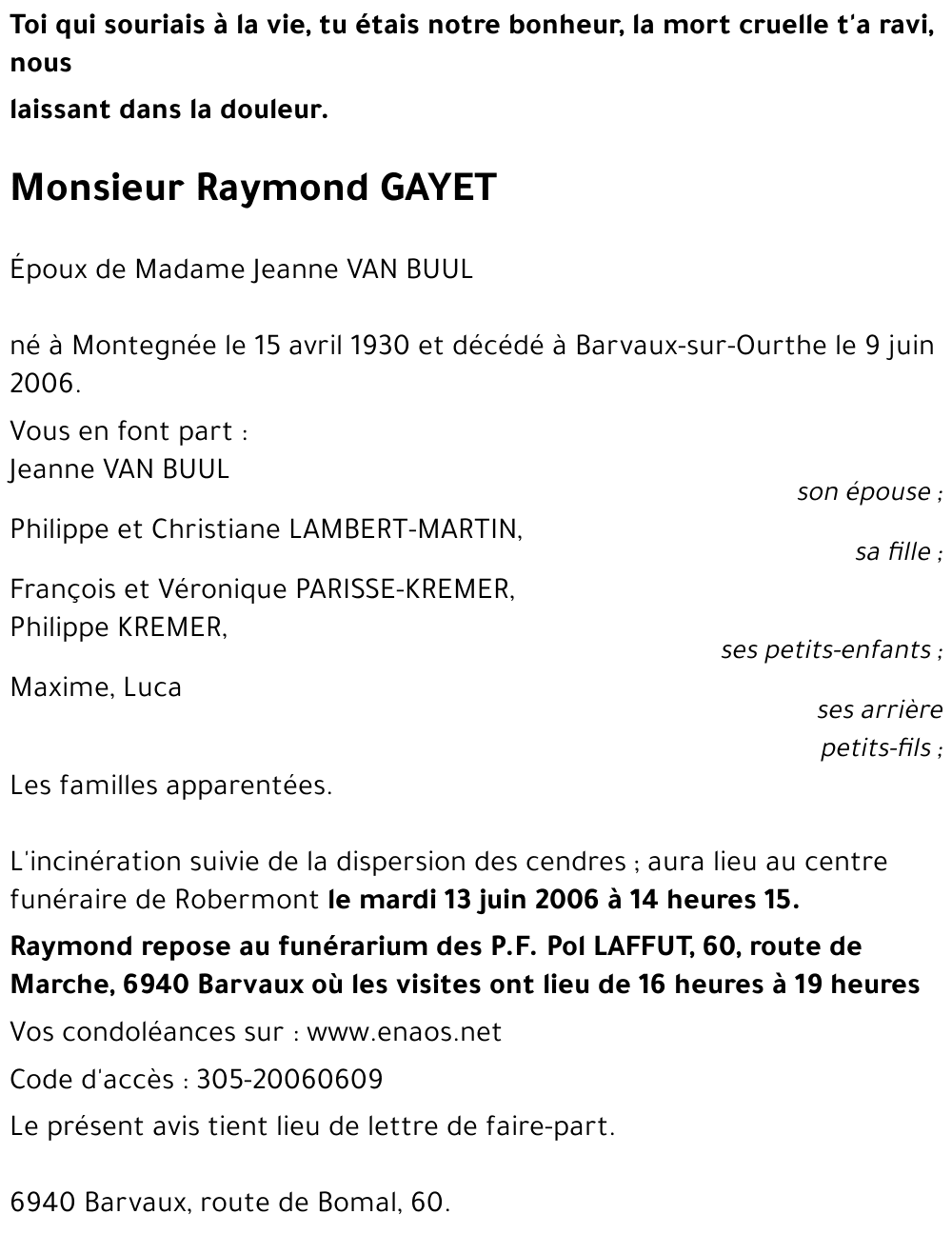 Raymond GAYET