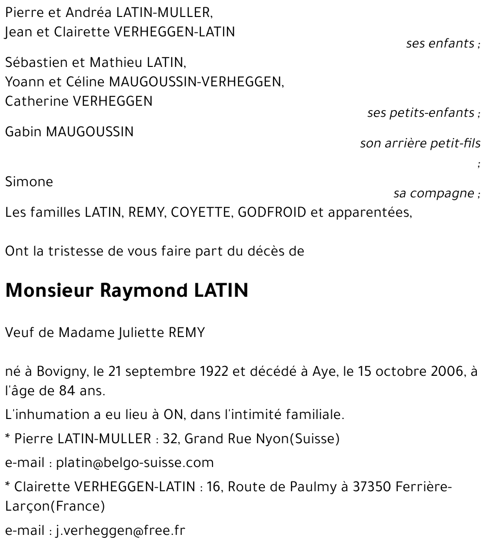 Raymond LATIN