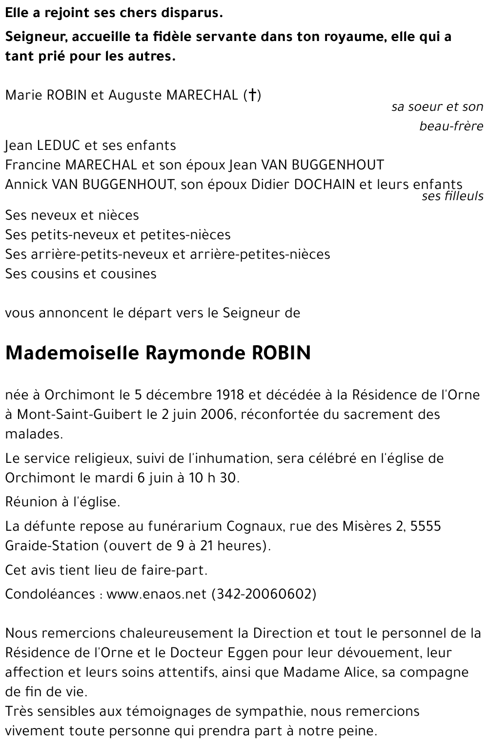 Raymonde ROBIN