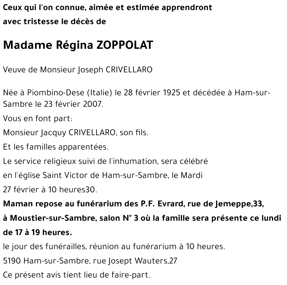 Régina ZOPPOLAT