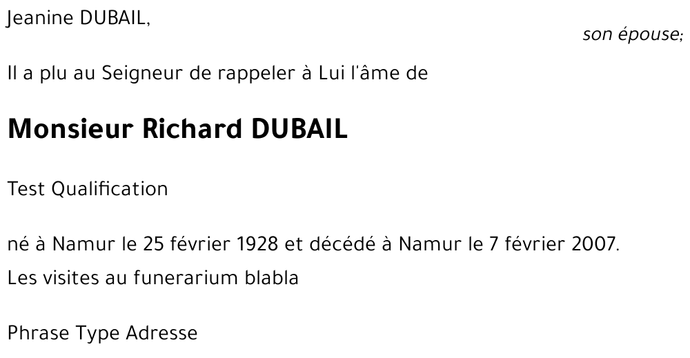 Richard DUBAIL