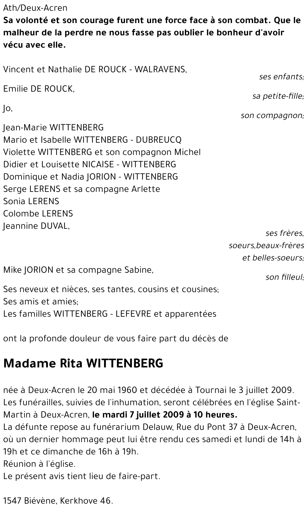 Rita WITTENBERG