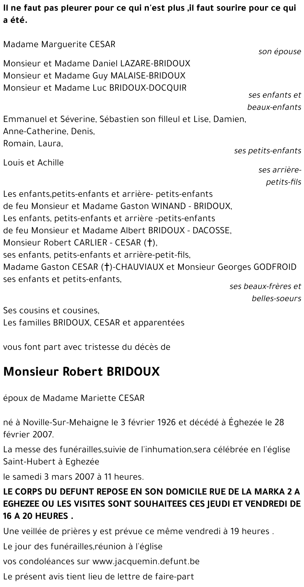 Robert BRIDOUX