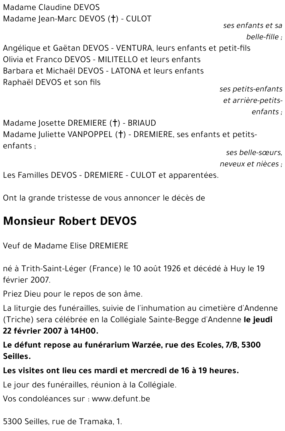 Robert DEVOS