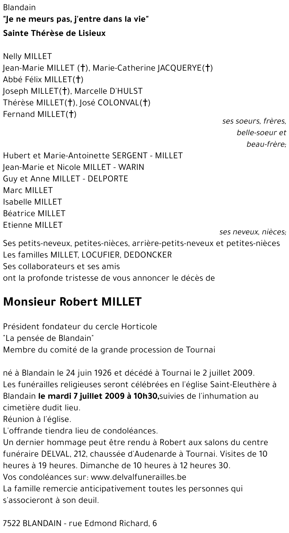 Robert MILLET