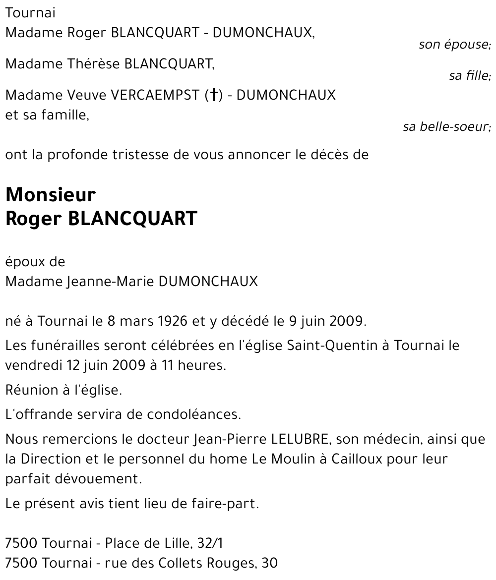 Roger BLANCQUART