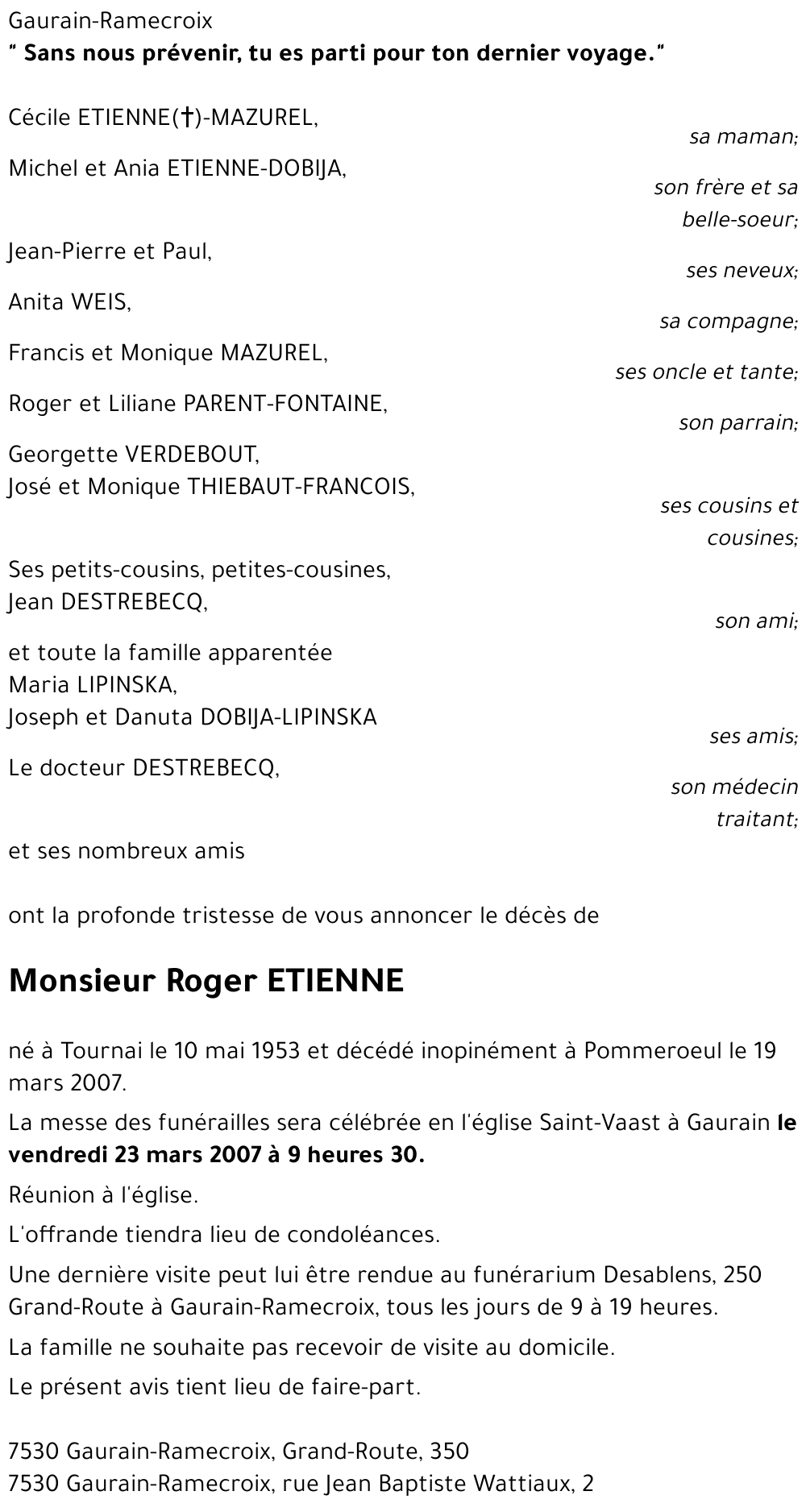 Roger ETIENNE