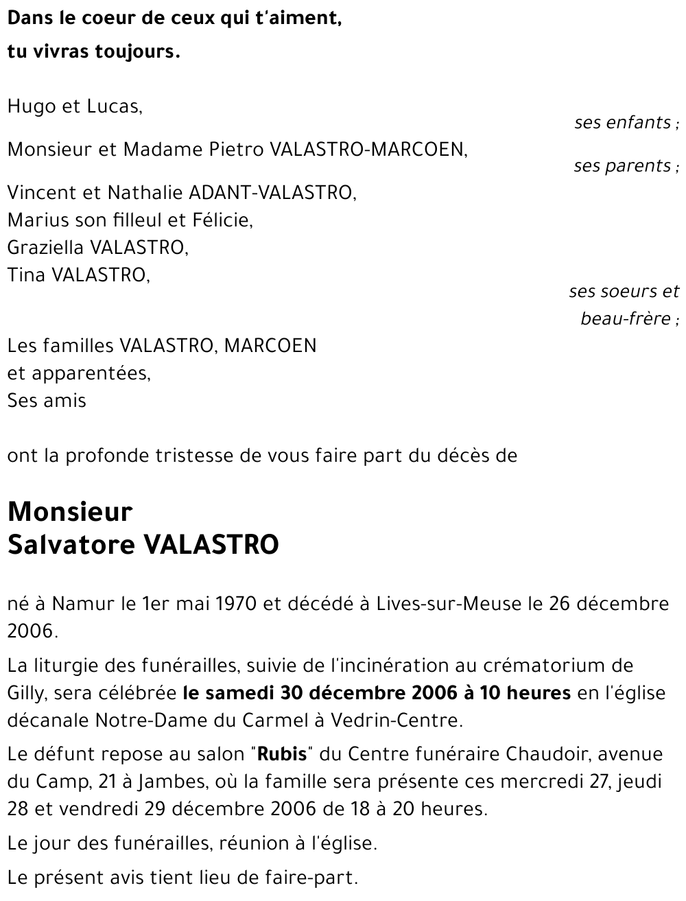 Salvatore VALASTRO