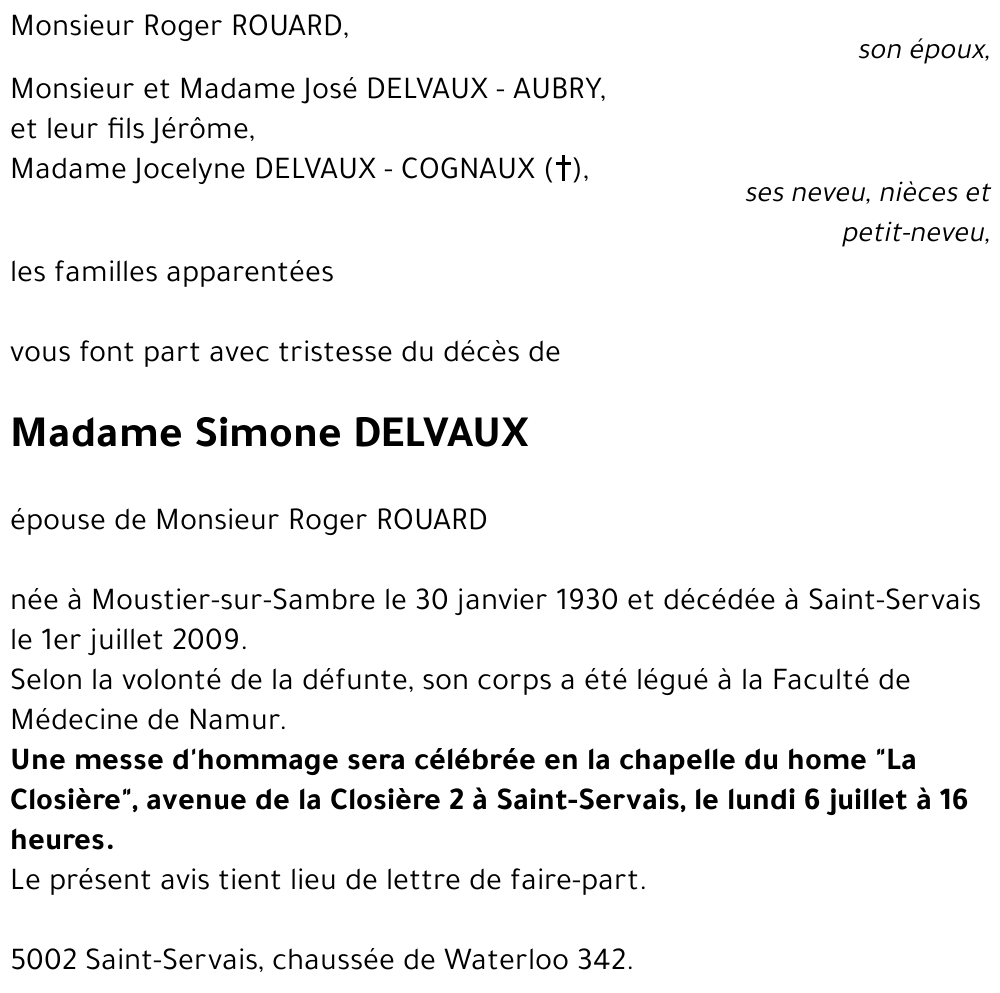 Simone DELVAUX