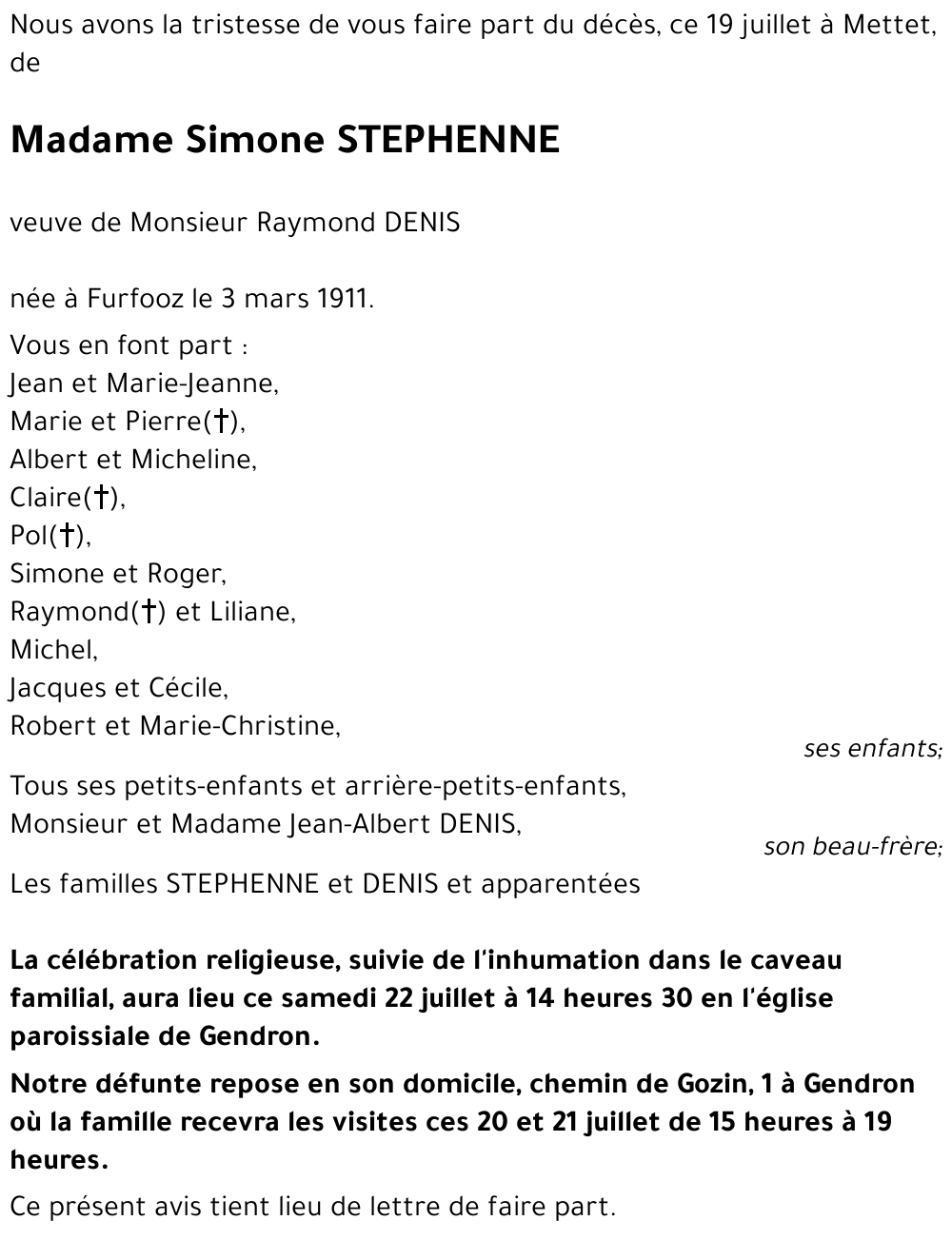 Simone STEPHENNE